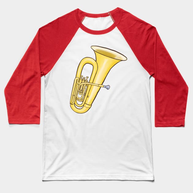 Tuba Baseball T-Shirt by ElectronicCloud